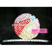 crystal hair jewelry accessories colorful crystal ball tiara